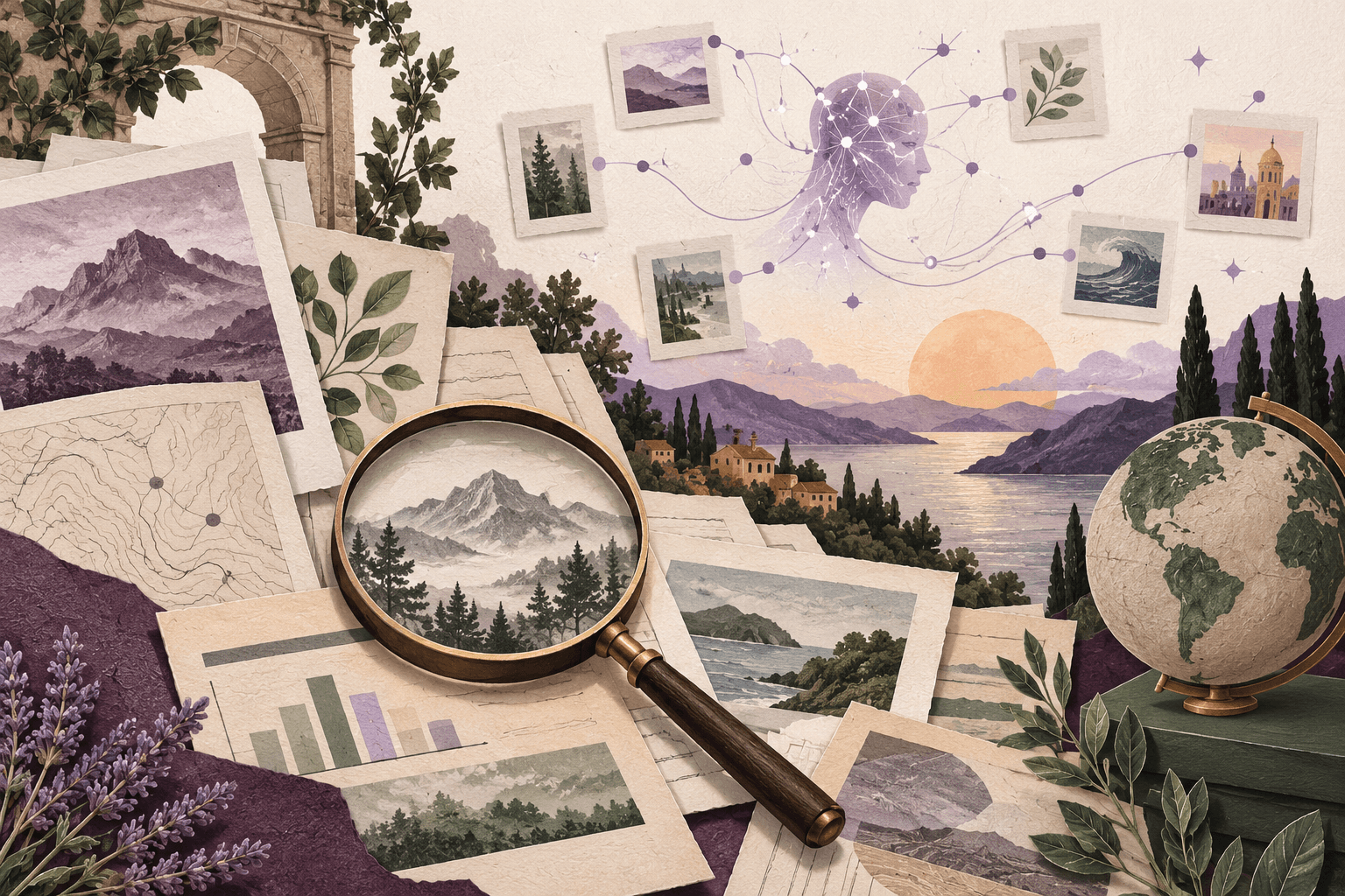 Editorial illustration for Working with Grok Bot, showing agent-assisted work and human review.